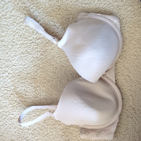 Motherhood Maternity Tan Lace Breastfeeding Nursing Clasp Bra Size 34D - Picture 1 of 9